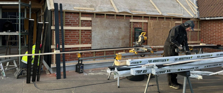 Billede af firmaet Hansen og Larsens byggeprojekt i Skjern